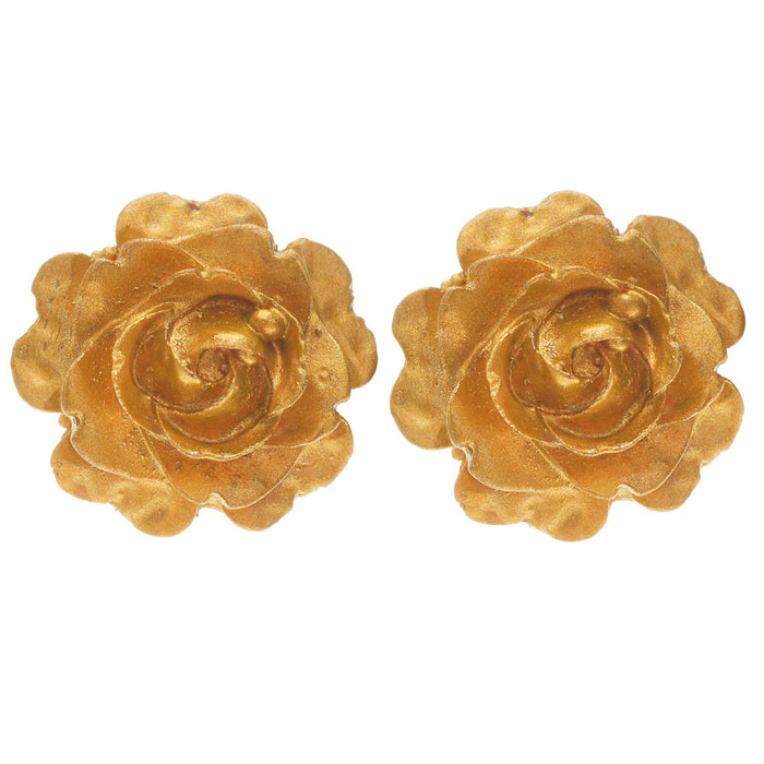 Retired - Golden Rose Earrings
