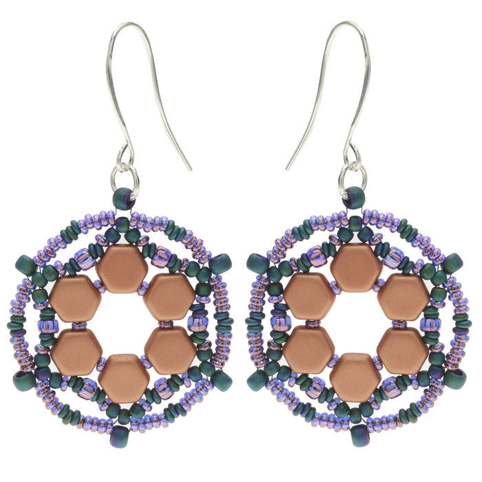 Retired - Copper Iris Pendant Earrings