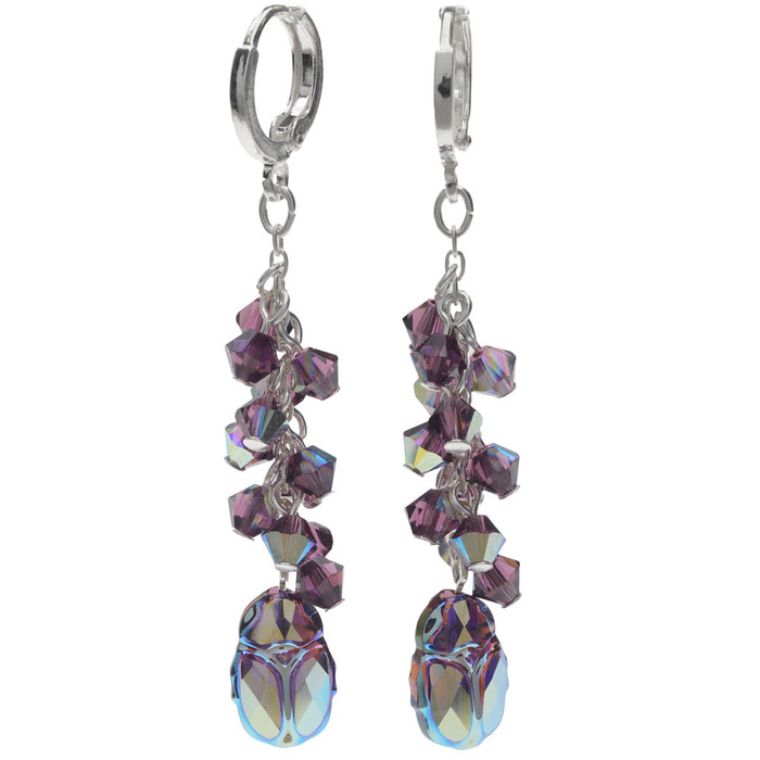 Retired - Cascading Scarab Earrings