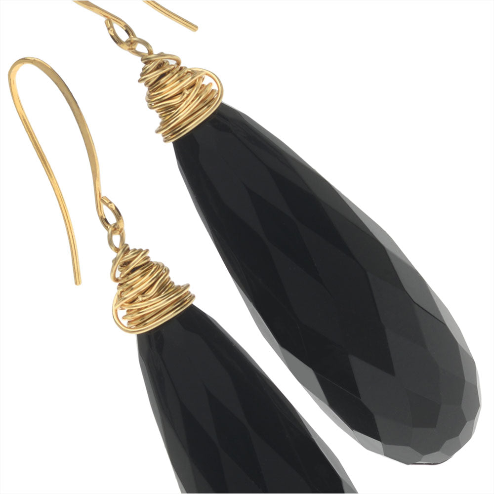 Retired - Noir Vintage Teardrop Earrings
