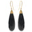 Retired - Noir Vintage Teardrop Earrings