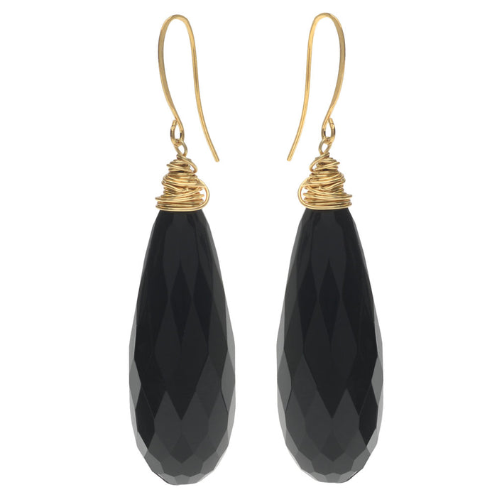 Retired - Noir Vintage Teardrop Earrings