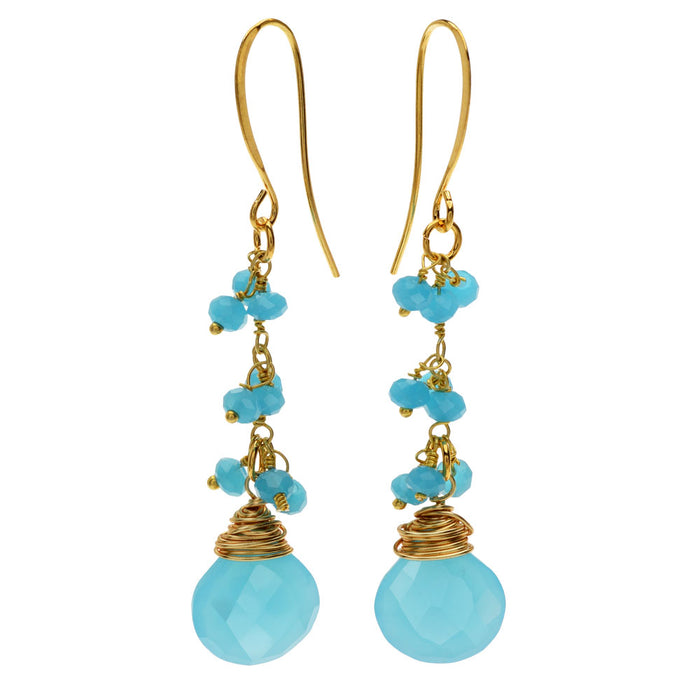 Retired - Blue Chalcedony Earrings