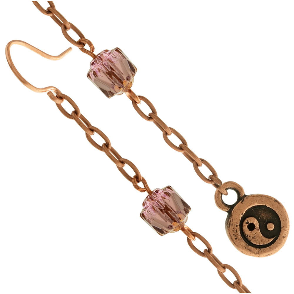 Retired - Copper Yin Yang Earrings