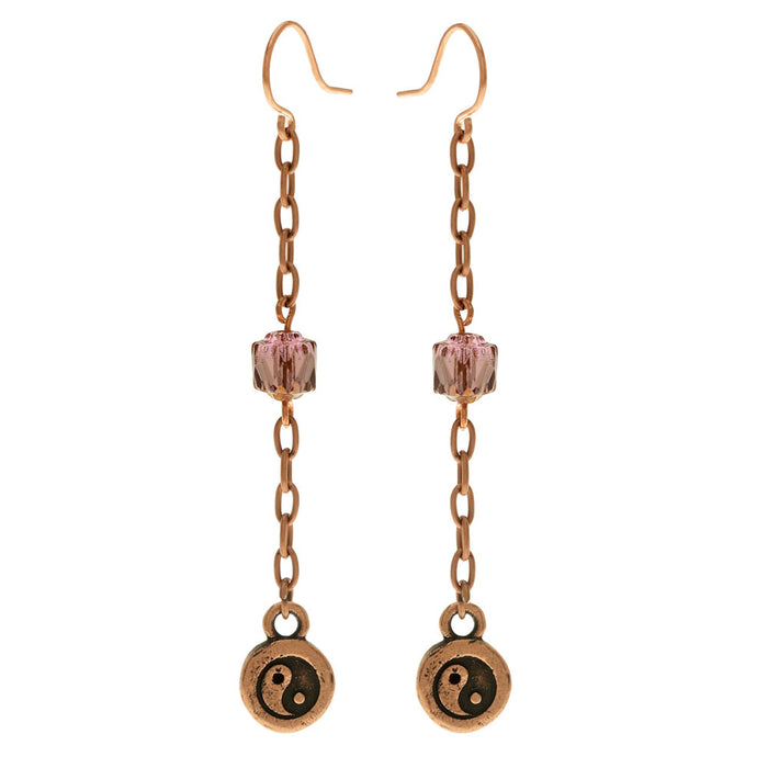 Retired - Copper Yin Yang Earrings