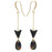 Retired - Dark Rainbow Drop Earrings