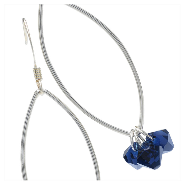 Retired - Blue Marquis Earrings