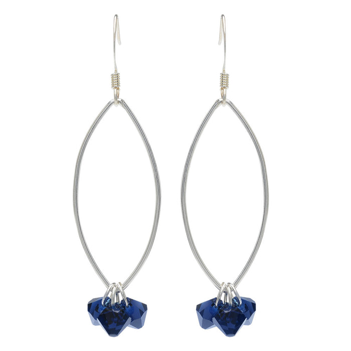 Retired - Blue Marquis Earrings