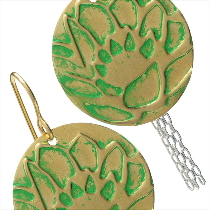 Retired - Jade Lotus Earrings