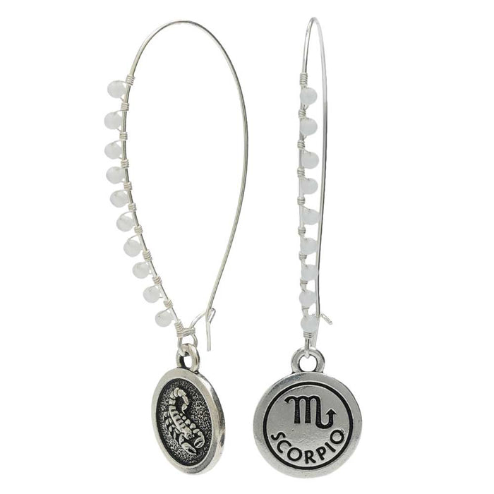 Retired - White Jade Scorpio Earrings