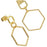 Matte Gold Honeycomb Earrings