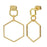 Matte Gold Honeycomb Earrings