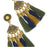 Golden Fan Tassel Earrings