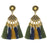 Golden Fan Tassel Earrings