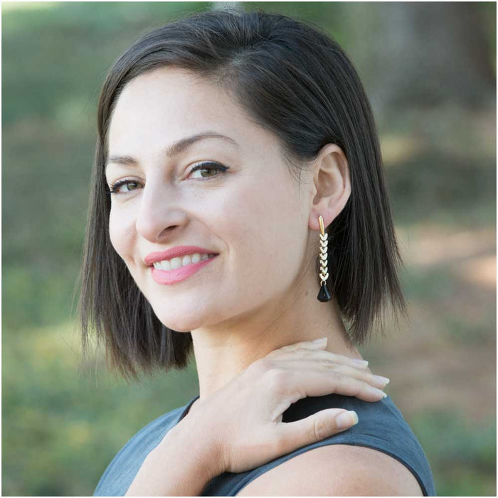 Retired - Night Rain Crescent Earrings