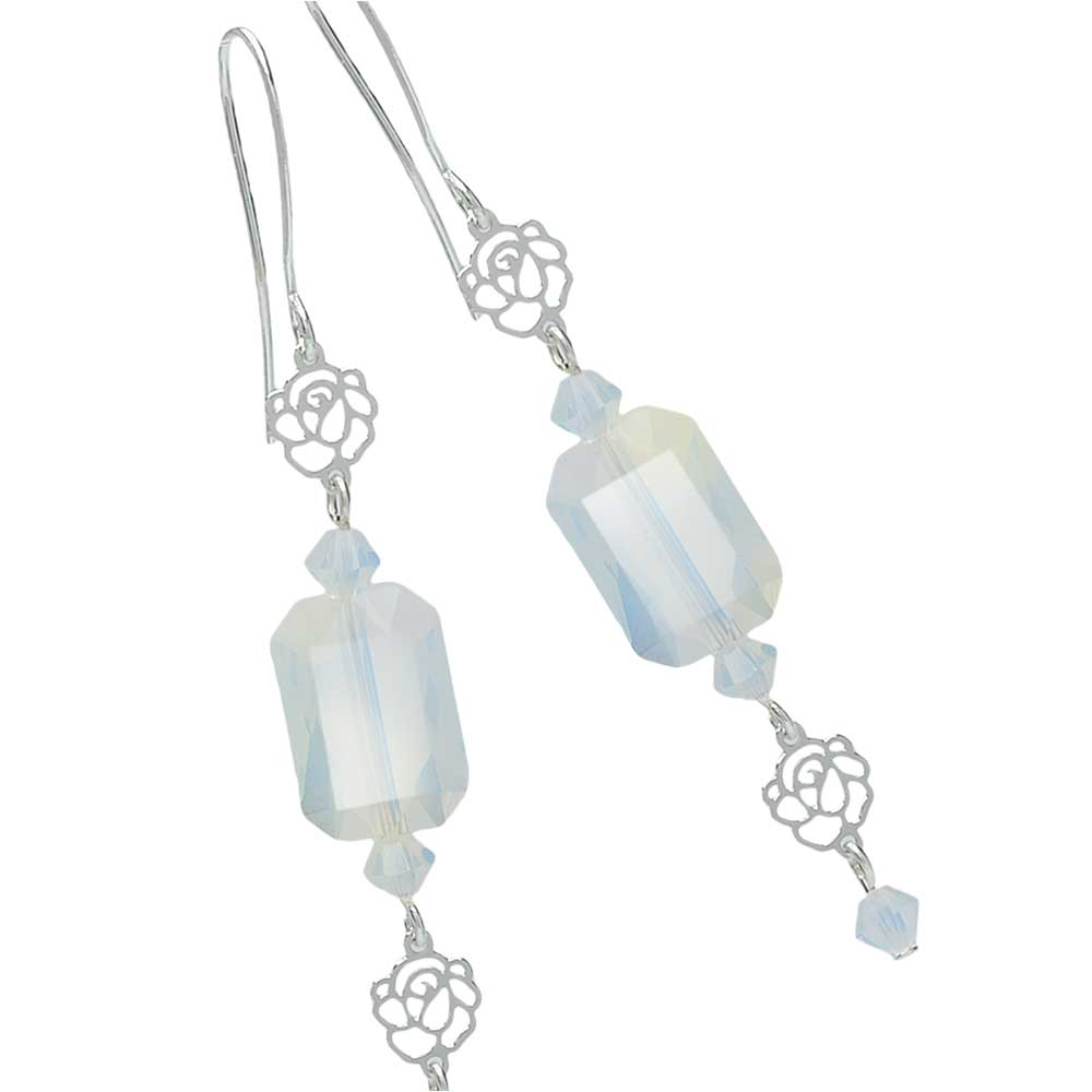 Retired - Bridal Rose Earrings