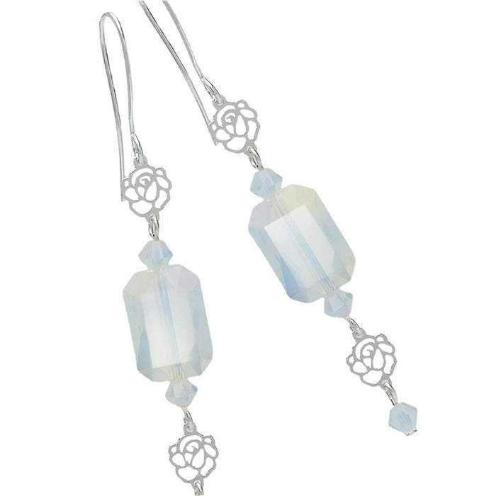 Retired - Bridal Rose Earrings