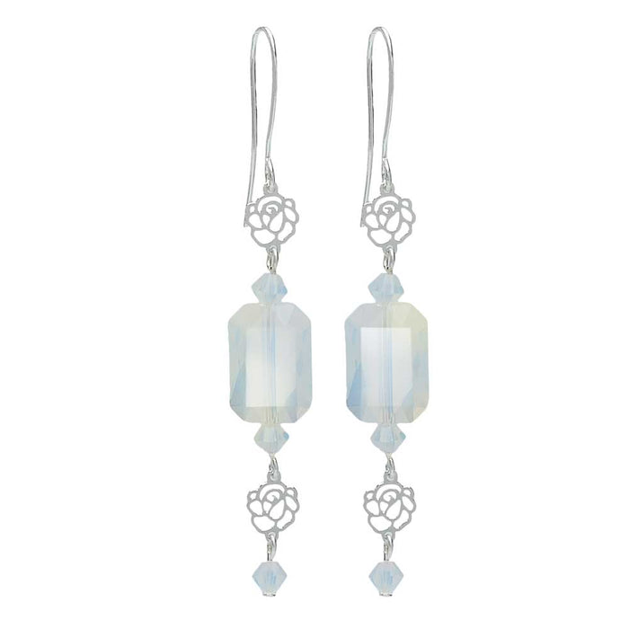 Retired - Bridal Rose Earrings
