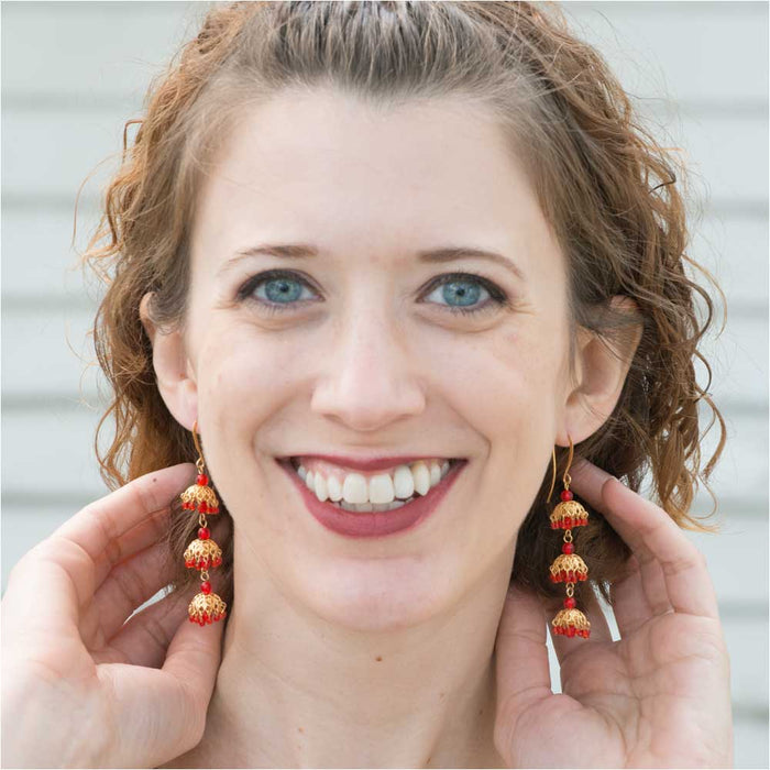 Red Lantern Earrings