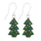 Beaded Christmas Tree Earrings