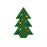Beaded Christmas Tree Earrings