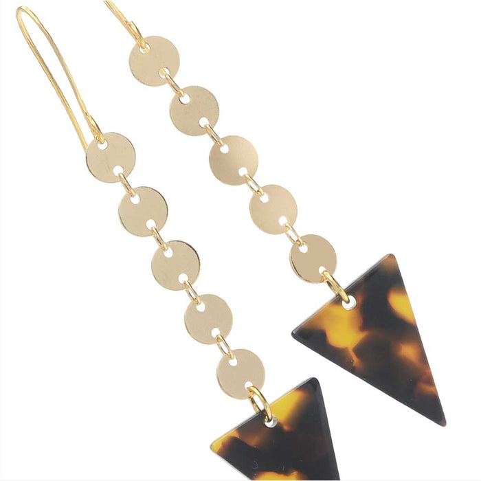 Triangle Tortoise Shell Acetate Earrings