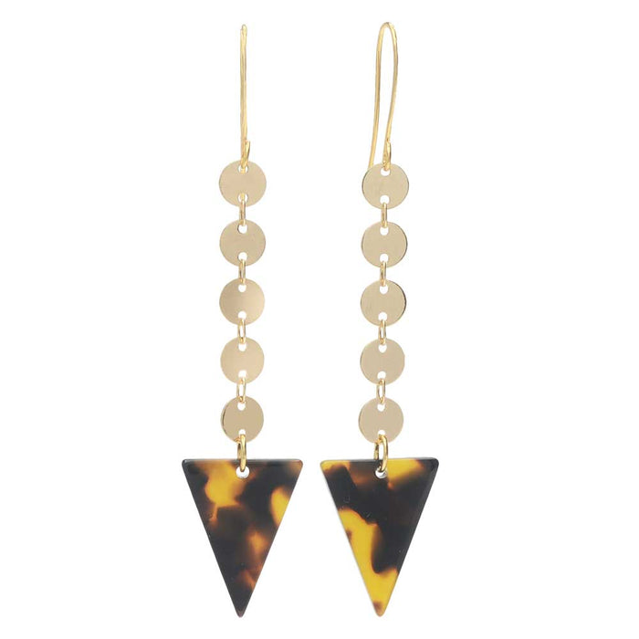 Triangle Tortoise Shell Acetate Earrings