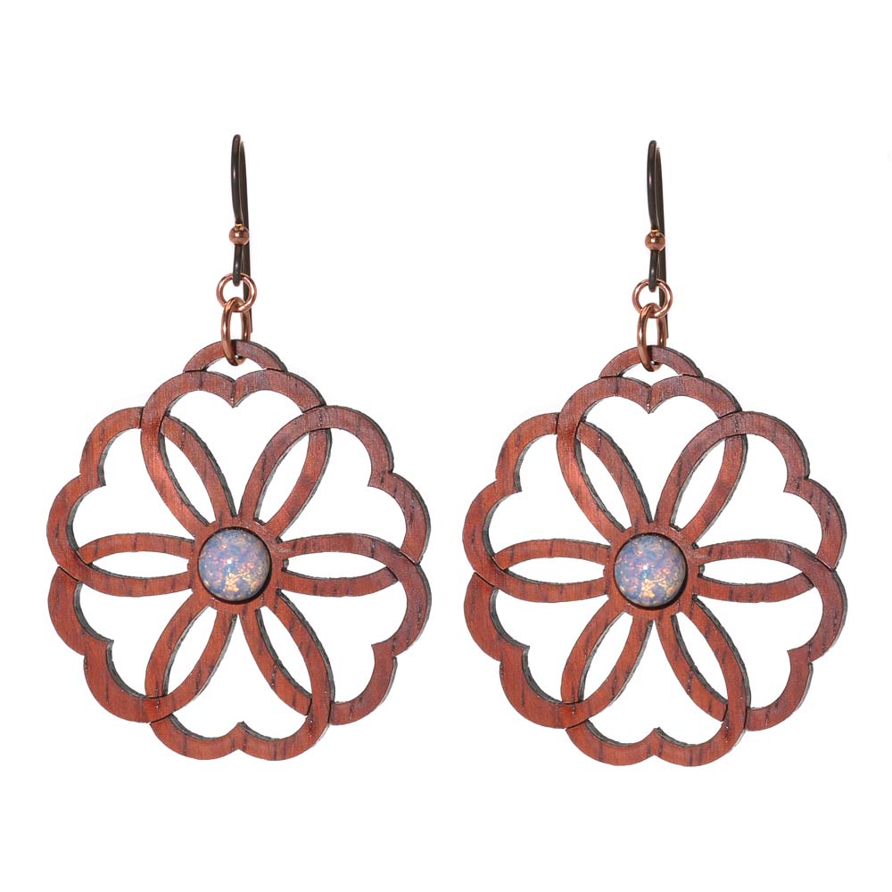 Retired - Opal Rose Earrings
