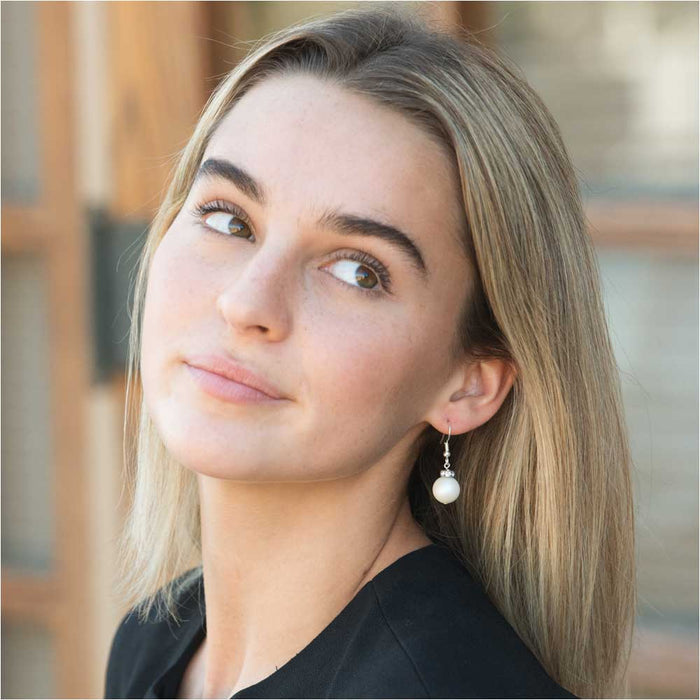 Christmas Ornament Earrings in White