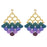 Mermaid Tail Earrings in Rainbow