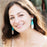 Turquoise Stud Drop Earrings