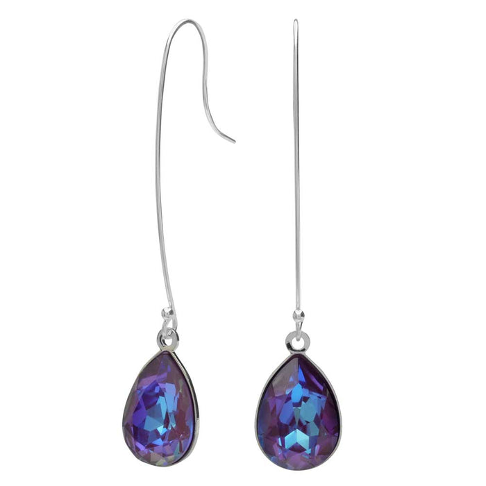 Retired - Timeless Crystal Drop Earrings in Burgundy DeLite
