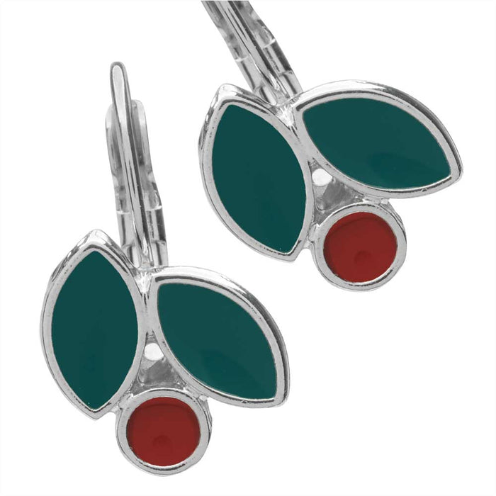 Retired - Christmas Holly Earrings