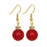 Christmas Ornament Earrings in Rouge and Gold