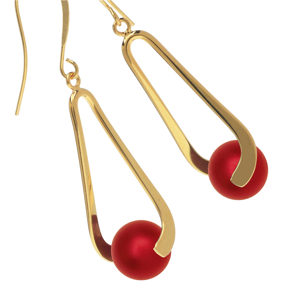 Holiday Dance Earrings in Rouge