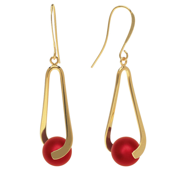 Holiday Dance Earrings in Rouge