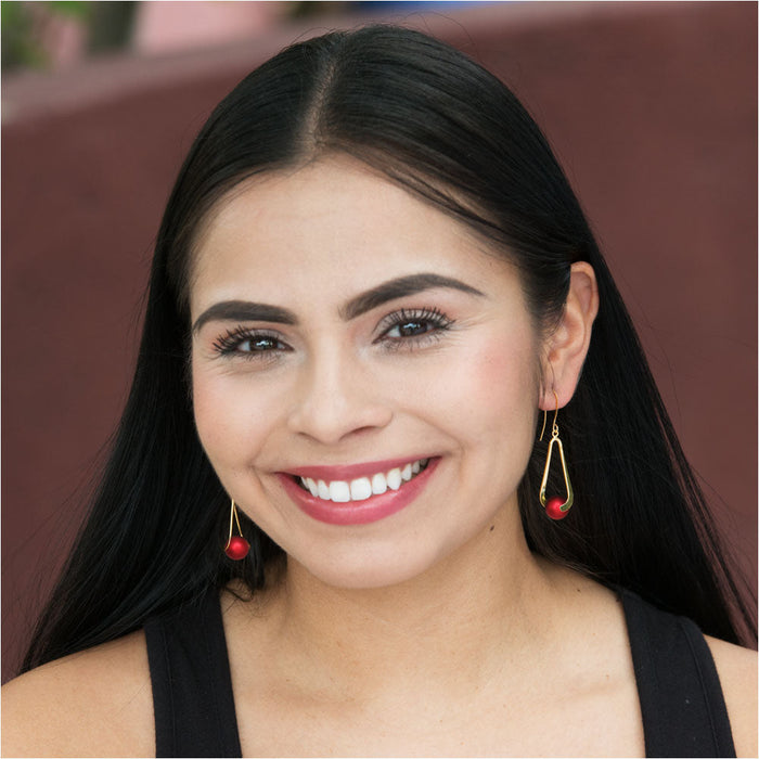 Holiday Dance Earrings in Rouge