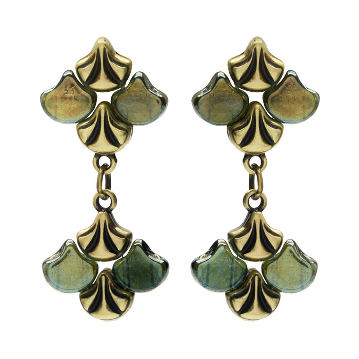Graceful Ginko Earrings in Aqua Celsian