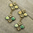Graceful Ginko Earrings in Aqua Celsian