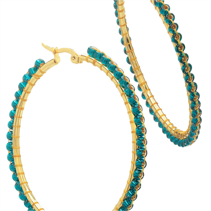 Beachside Glamour Hoop Earrings