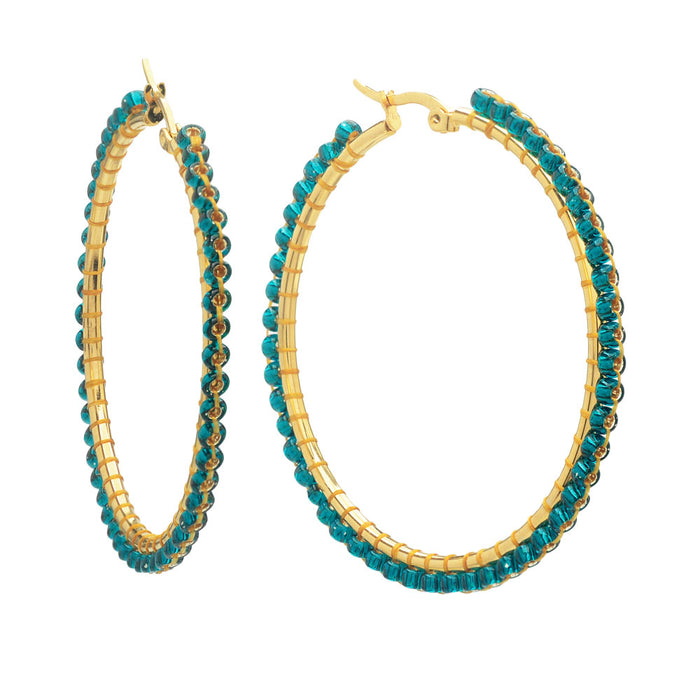 Beachside Glamour Hoop Earrings