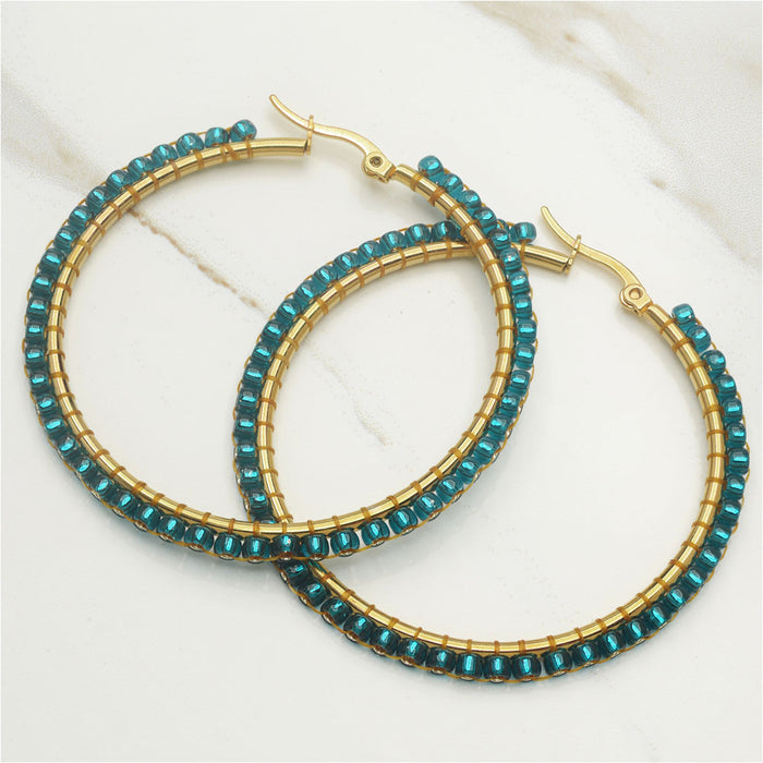 Beachside Glamour Hoop Earrings