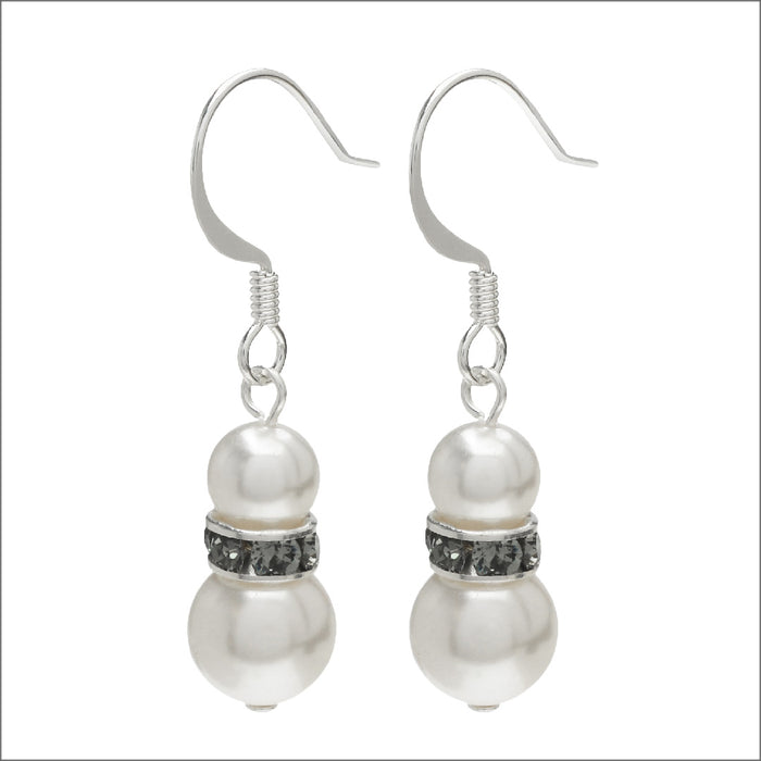 Retired - Pearl Snowman Earrings