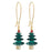 Retired - Emerald Christmas Tree Earrings