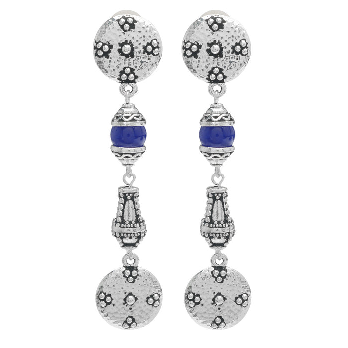 Opulence Clip on Earrings in Silver