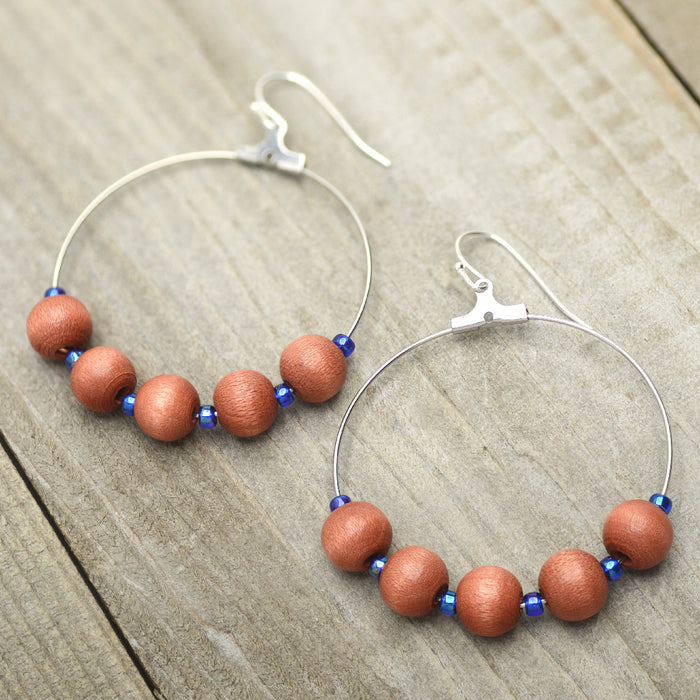 Blue Island Hoop Earrings