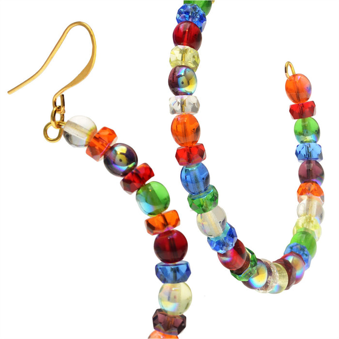 Retired - Rainbow Party Hoop Earrings