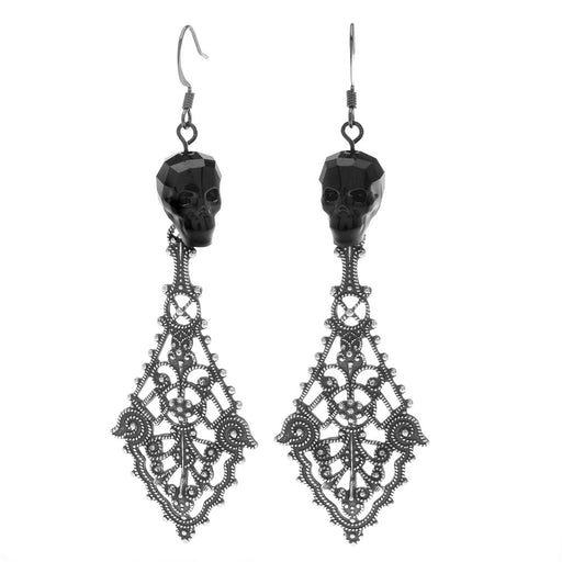 Retired - Skull and Filigree Earrings