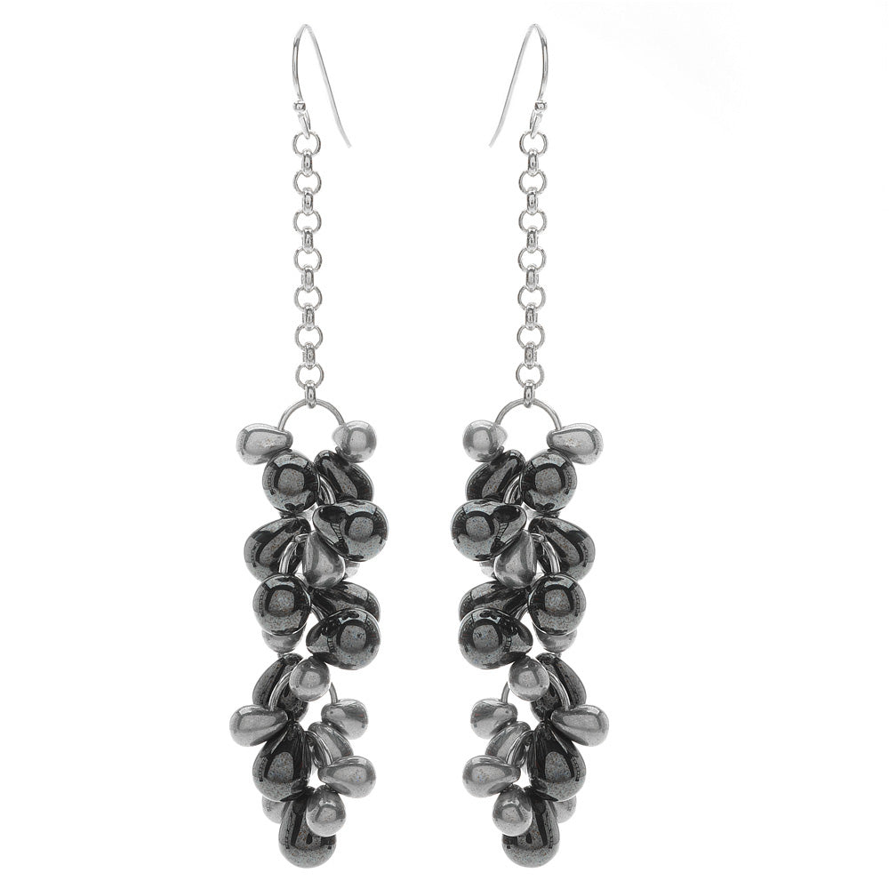 Retired - Hematite Cluster Earrings