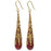 Gilded Ruby Drop Earrings
